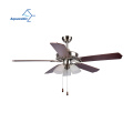 Aquacubic Bathroom 52" Vintage Style Indoor Low Profile Ceiling Fan with LED Light and Pull Chain Control